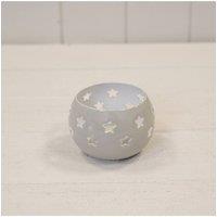 KDMD Grey Votive with Star Cut Design