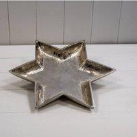 KDMD Silver Festive Star Shape Plate - 26mm
