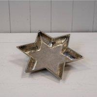 KDMD Silver Festive Star Shape Plate - 22mm