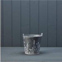 KDMD Meadow Design Bucket Planter in Grey