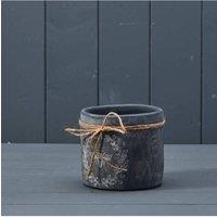 KDMD Ceramic Rustic Black Indoor Plant Pot 11cm