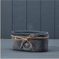 KDMD Ceramic Rustic Black Indoor Planter 10cm