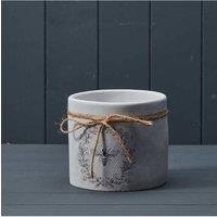 KDMD White Rustic Bee Pot - 13mm Indoor Plant Pot