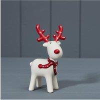 KDMD Red & White Ceramic Deer - 13mm
