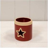 KDMD Ceramic Star Tealight in Red