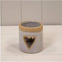KDMD Ceramic Heart Tealight Weight in Cream