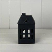 KDMD Black Cosy Ceramic House Tealight Holder