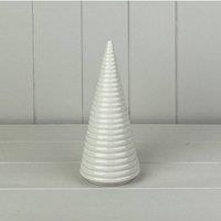 KDMD White Festive Glazed Ceramic Tree Ornament