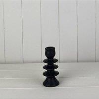 KDMD Small Black Ceramic Candle Holder