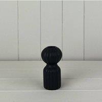 KDMD Sleek Black Ceramic Candle Holder