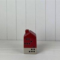 KDMD Festive Ceramic House Decoration with LED - 16mm in Red