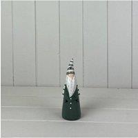 KDMD Dark Green/White Ceramic Gonk Decoration with LED (16.5cm) in Dark Green