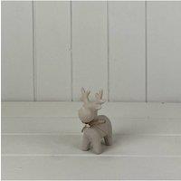 KDMD Sand Texture Effect Ceramic Reindeer Decoration in Light Sand
