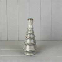 KDMD Glazed Ceramic Candle Holder in Grey