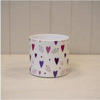 KDMD Cream & Burgundy Charming Love Heart Pot