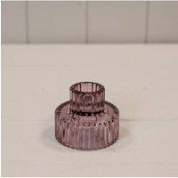 KDMD Amethyst Glass 5mm Candle Holder in Purple