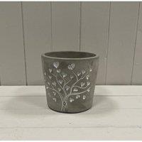 KDMD Grey Cement Love Tree Pot - 13mm