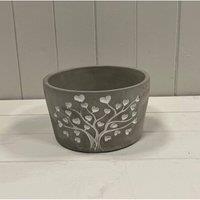 KDMD Grey Cement Love Tree Bowl