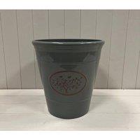 KDMD Grey Round Love Heart Tree Plastic Planter 13LTR in Dark Grey