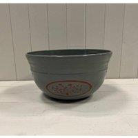 KDMD Grey Round Love Heart Tree Bowl Plastic Planter 6.6LTR in Dark Grey