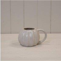 KDMD White Ceramic Pumpkin Mug