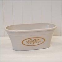 KDMD Cream Round Love Heart Tree Trough Plastic Planter 7.7LTR