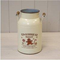 KDMD Cream 'Gingerbread Bakery' Urn with Wooden Handles