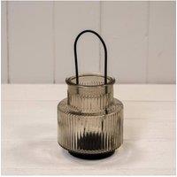 KDMD Smokey Brown Glass Candle Holder Small