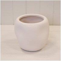 KDMD Textured Stone Plant Pot - 15mm in White