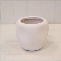 KDMD White Textured Stone Plant Pot - 13mm