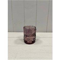 KDMD Large Amethyst Straight Textured Candle Holder in Purple