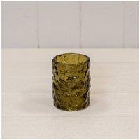 KDMD Large Olive Green Straight Textured Candle Holder