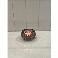 KDMD Amethyst Diamond Pattern Tealight Holder in Purple