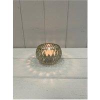 KDMD Smokey Brown Diamond Pattern Tealight Holder