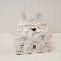 KDMD Natural Ceramic Thatch Roof House for Tealight
