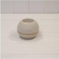 KDMD Taupe Ceramic Glazed Tealight Holder With Unglazed Design