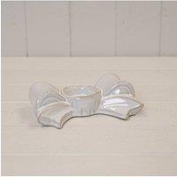 KDMD Natural Ceramic Bow Candle Holder