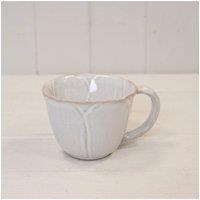 KDMD Natural Ceramic Cup with Flower Detail