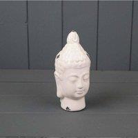 KDMD White Ceramic Buddha Head - 13mm
