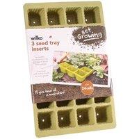 KDMD 24 Cell Green Insert Seed Tray x3 6 Pack
