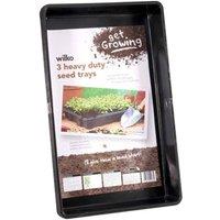 KDMD Black Heavy Duty Seed Tray x3 3 Pack