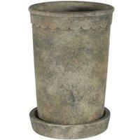 KDMD Medium Cement Paysanne Planter 2 Pack in Light Grey