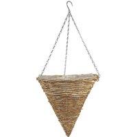 KDMD Round Cone Malham Hanging Basket 14 inch in Brown