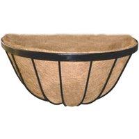 KDMD Wrought Iron Wall Basket 35cm in Brown