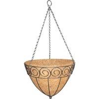KDMD Scroll Design Cone Basket 30cm in Brown