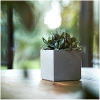 KDMD 11.5cm Beton Cube Grey Outdoor Planter