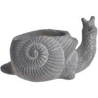 KDMD Grey Snail Cement Pot Outdoor Plant Pot