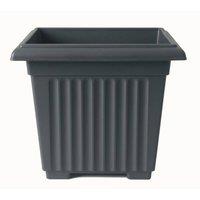 KDMD Stewart Corinthian 40cm Square Planter - Black
