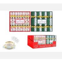 KDMD 8 Scandi & Green Saucer Crackers 4.5inch 4 Pack