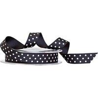 KDMD Black with White Polka Dot Ribbon 15mm 4 Pack